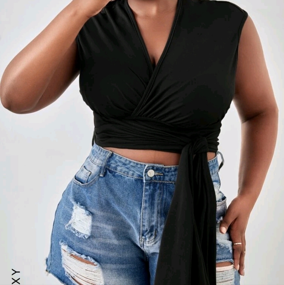 Plus size wrap top